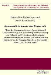 Bettina Bosold-DasGupta, Andre Klump: Romanistik in Schule und Universität