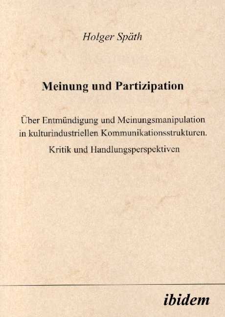 Holger Späth: Meinung und Partizipation 