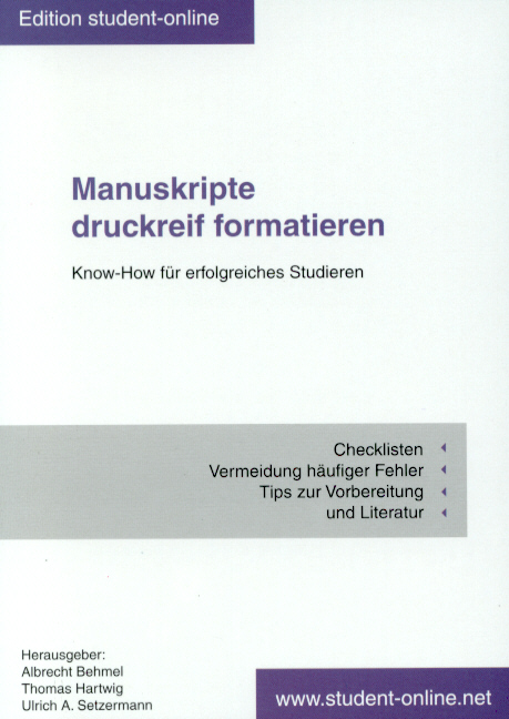 Manuskripte druckreif formatieren 