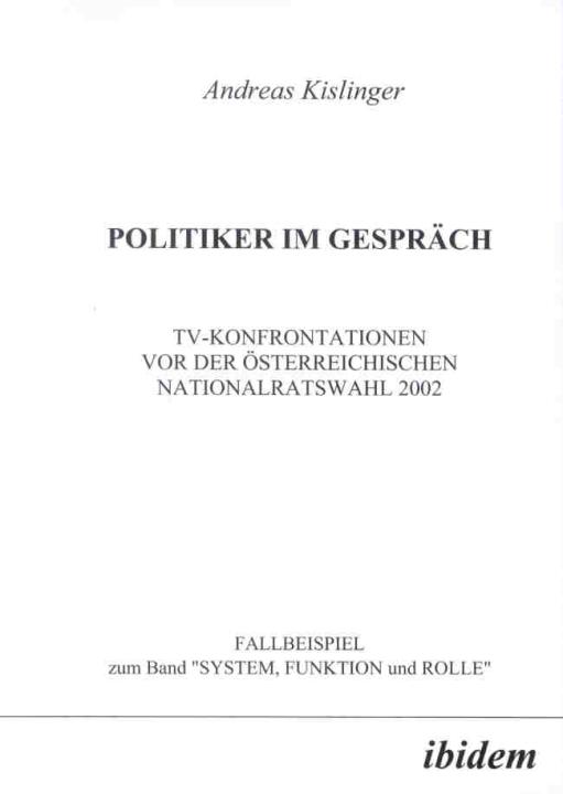 Andreas Kislinger: POLITIKER IM GESPRÄCH 