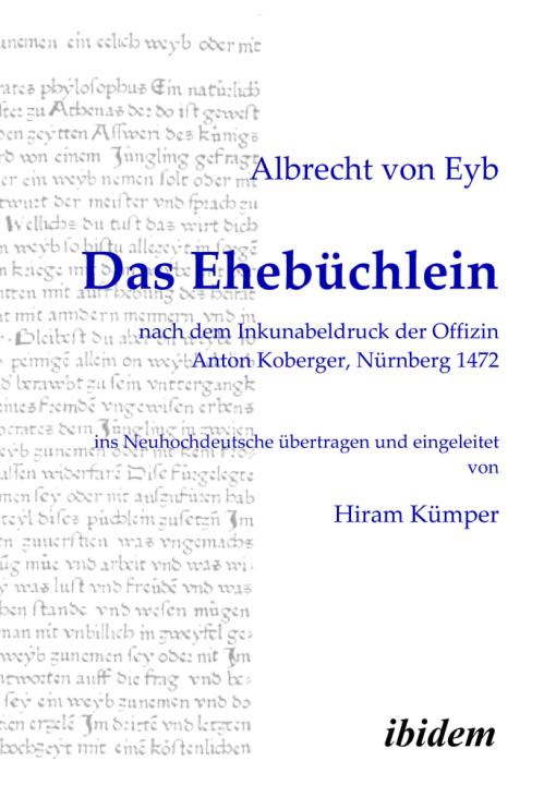 Albrecht von Eyb: Das Ehebüchlein 