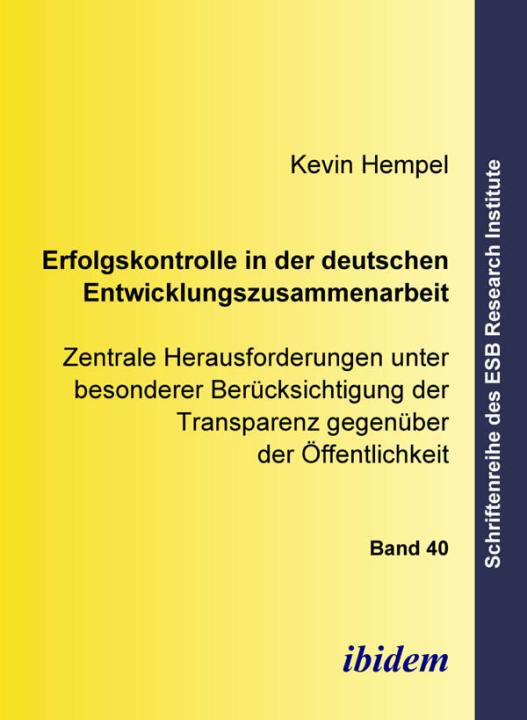 Kevin Hempel: Erfolgskontrolle in der deutschen Entwicklungszusammenarbeit Paperback